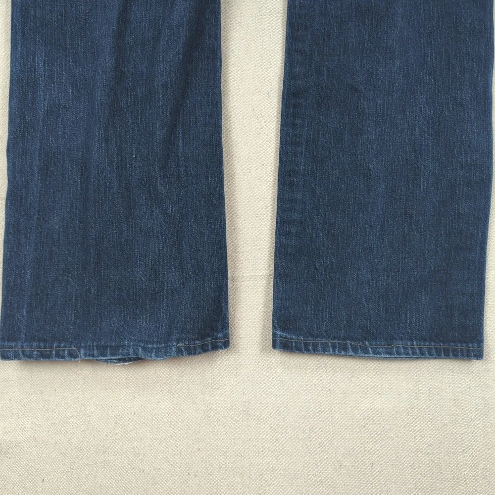 True Religion Jeans Mens 32x29 Blue Bobby Straight Dark Wash Hemmed